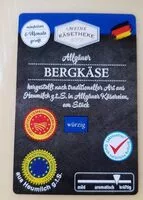 Mängden socker i Allgäuer Bergkäse