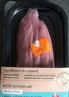 Mängden socker i Aiguillettes de canard