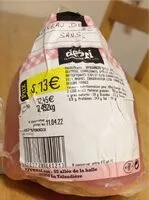 Mängden socker i Jambonneau de porc cuit sans os