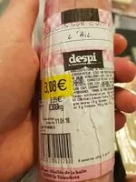 Mängden socker i Saucisson à l ail