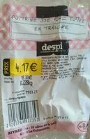 Mängden socker i Poitrine de porc fumée en tranche
