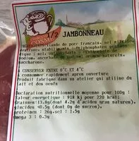 Mängden socker i 1/2 jambonneau