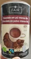 Mängden socker i Chocolat en poudre intense bio