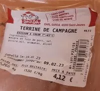 Mängden socker i Terrine de campagne