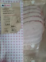 Mängden socker i Filet de poulet