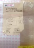 Mängden socker i Saucisse de poulet