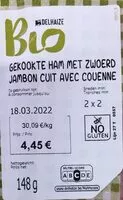 Mängden socker i Jambon cuit avec couenne