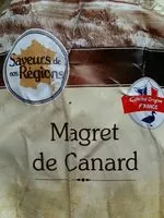 Mängden socker i Magret de canard sous vide produit frais -classeA