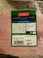 Mängden socker i Jambon cuit fumé