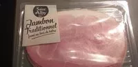 Mängden socker i Jambon cuit, qualité supérieure, fumé