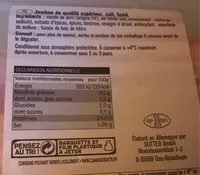 Mängden socker i Jambon traditionnel fume au bois de hêtre