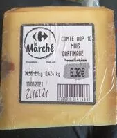 Mängden socker i Comté AOP 10 mois d'affinage