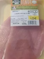 Mängden socker i Escalope de dinde extra fines