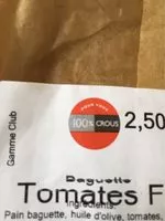 Mängden socker i Baguette tomate feta