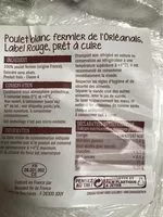 Mängden socker i Poulet fermier de l’orleanais