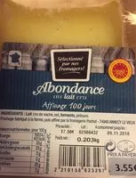 Mängden socker i Abondance