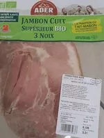 Mängden socker i Jambon cuit bio