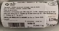 Mängden socker i veritable andouille de Fouesnant