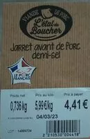 Mängden socker i Jarret avant de porc