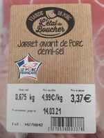 Mängden socker i Jarret de porc demi-sel