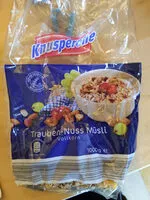Mängden socker i Früchtemüsli Vollkorn/Trauben-Nuss Müsli Vollkorn