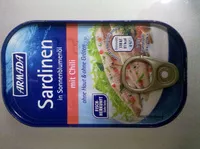 Mängden socker i Sardinen in Sonnenblumenöl