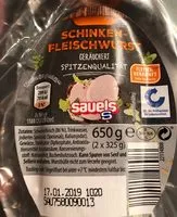 Mängden socker i Schinken Fleischwurst