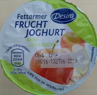 Mängden socker i Fettarmer Frucht Joghurt Apfel