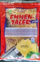Mängden socker i Emmentaler gerieben