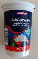 Mängden socker i Schlagsahne