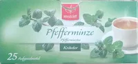 Mängden socker i Pfefferminze Teebeutel