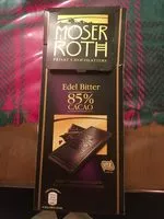 Mängden socker i Edel Bitter 85% Cacao