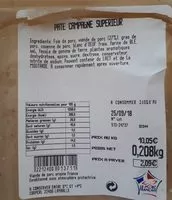 Mängden socker i Pâté de campagne superieur