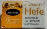 Mängden socker i Frischback-Hefe