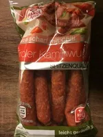 Mängden socker i Tiroler Kaminwurzen - extra scharf mit Chili