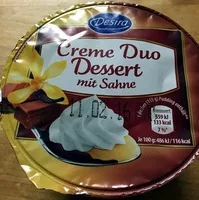 Mängden socker i Creme Duo Dessert mit Sahne