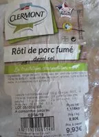 Mängden socker i Rôti de porc fumé demi sel