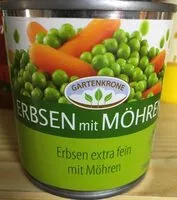 Mängden socker i Erbsen mit Möhren