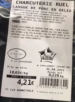 Mängden socker i Langue de porc en gelée