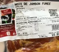 Mängden socker i Noix de jambon fumée