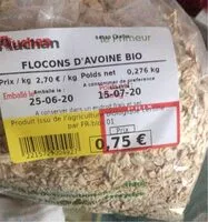 Mängden socker i Flocons d’avoine bio