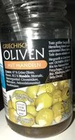 Mängden socker i Griechische Oliven Mit Mandeln