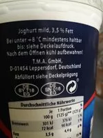 Mängden socker i Joghurt mild 3,5% Fett