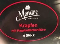 Mängden socker i Krapfen mit Hagebuttenkonfitüre