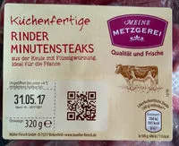 Mängden socker i Rinder Minutensteaks