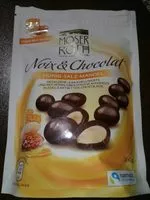 Mängden socker i Honiz-Salz mandel, noix & chocolat