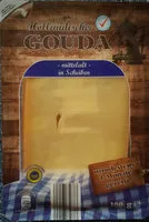 Mängden socker i Holländischer Gouda - mittelalt - in Scheiben