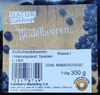 Mängden socker i Heidelbeeren