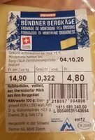 Mängden socker i Fromage de montagne des grisons
