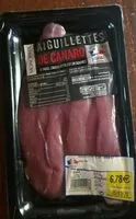 Mängden socker i Aiguillettes de canard